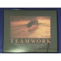 Inspirational Poster, Framed w Glass, 24 x 30 in., Teamwork